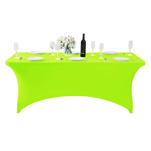 Spandex Table Cover for 6Ft or 4fT or 8ft Table Universal Fitted Stretch Tablecloth for Party