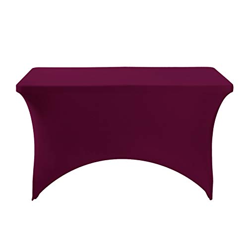 Spandex Table Cover for 4FT or 6ft or 8ft Table Universal Fitted Stretch Tablecloth for Party