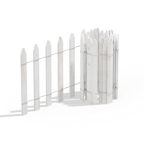 Cedar Wood Garden Picket Fence (4 Count)