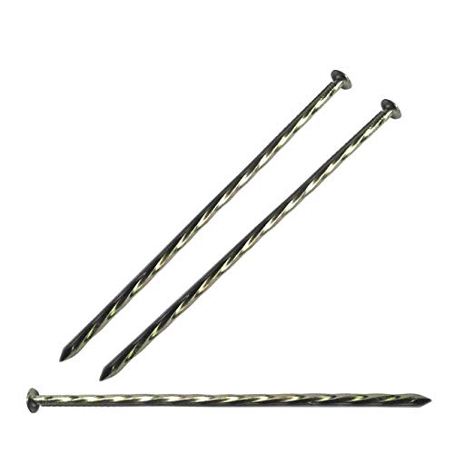 22 Pcs 8 inch Galvanized Spiral Metal Landscape Stakes (22 Count)