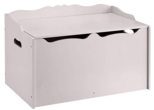 Kids Wooden Toy Storage Chest with Safety Lid
