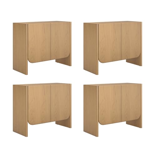 Jacala Mid Century Modern Media Console Cabinet or TV Stand (4 Count)