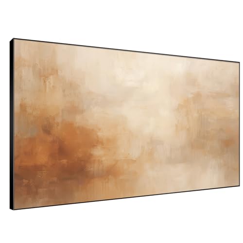46"x72" Extra Large Framed Wall Art Beige Abstract Minimalist Neutral Illustration for Home Living Room Bedroom Decor