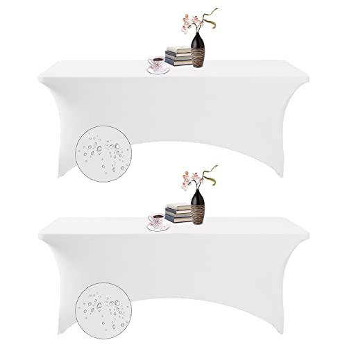 2Pack Spandex Waterproof Table Covers 6ft (2 Count)