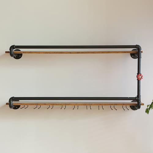 41 Inch Wine Rack Wall Mounted 2 Tier