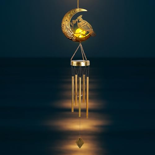 Moon Cardinal Wind Chime for Outside