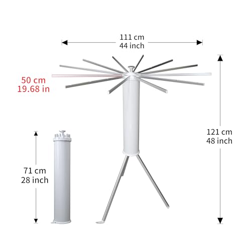 Foldable Clothes Drying Rack Tripod with Aluminum 12 Rods