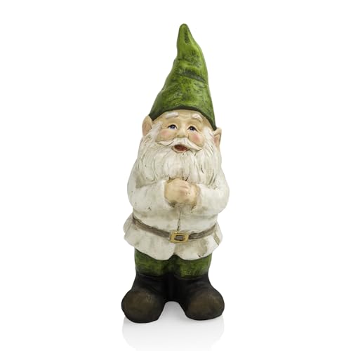12" Tall Outdoor Garden Gnome Yard Statue Decoration