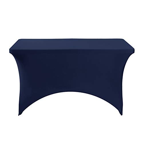 2Pack Spandex Table Cover for 4FT or 6ft or 9ft Table Universal Fitted Stretch Tablecloth for Party (2 Count)
