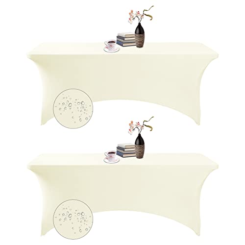 2Pack Spandex Waterproof Table Covers 6ft (2 Count)