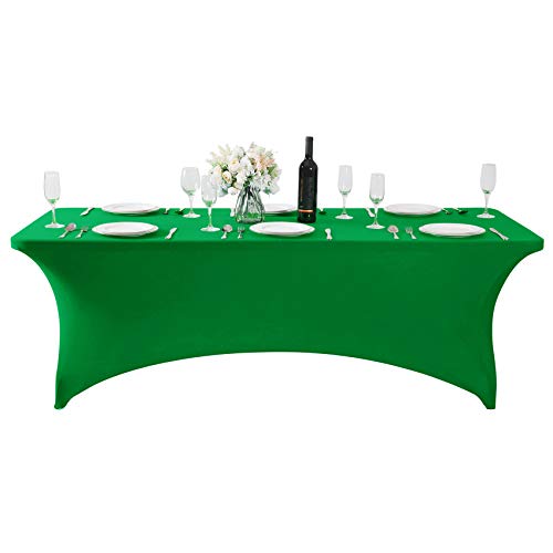 2Pack Spandex Table Cover for 8FT or 4ft or 6ft Table Universal Fitted Stretch Tablecloth for Party (2 Count)