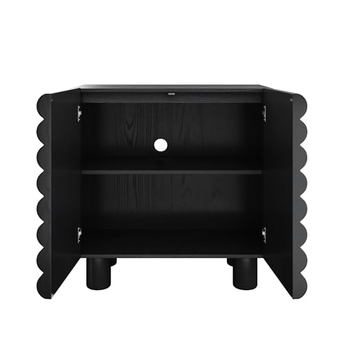 Kendra Modern Accent Cabinet with Sculpted Door