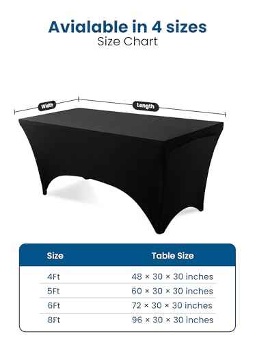 Spandex Table Cloth 2 Pack [5FT (2 Count)