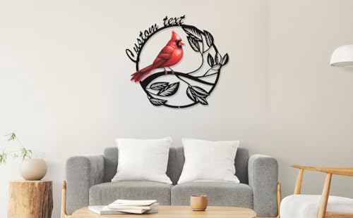 Personalized Name Garden Cardinal Metal Signs