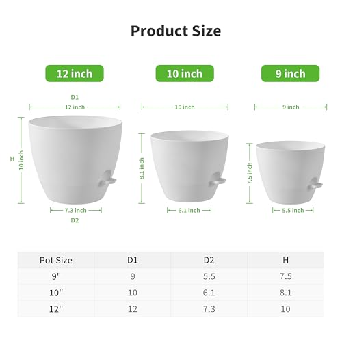 3 Pack Large Planter Pots (3 Count)