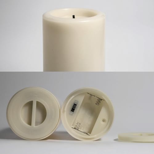 Outdoor Battery Operated Flameless LED Pillar Candles w (2 Count)