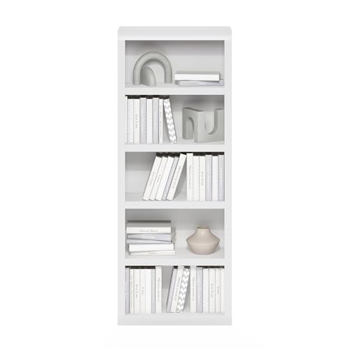Rail 5 Tier Book Shelf with Open Shelf