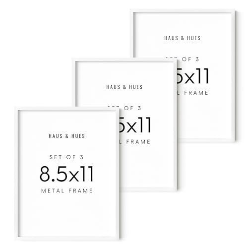 8.5x11 White Metal Picture Frames