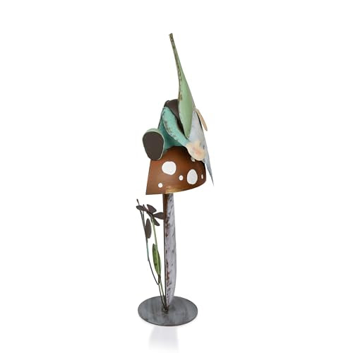 Metal Gnome with Mushroom