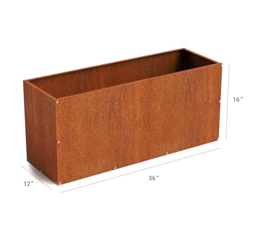 Corten Steel Rectangular Outdoor Planter Box