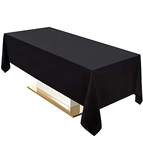 60x120 Inch Black Tablecloth for 6 Foot Rectangle Tables