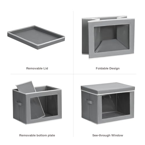 Stackable Storage Bins with Lids (5 Count)
