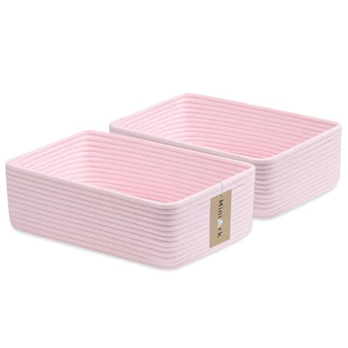 Large Shallow Organizing Baskets 15x11x5.1 Inches (2 Count)