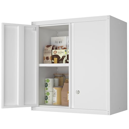 Wall Cabinet Metal Storage Cabinet with 2 Doors