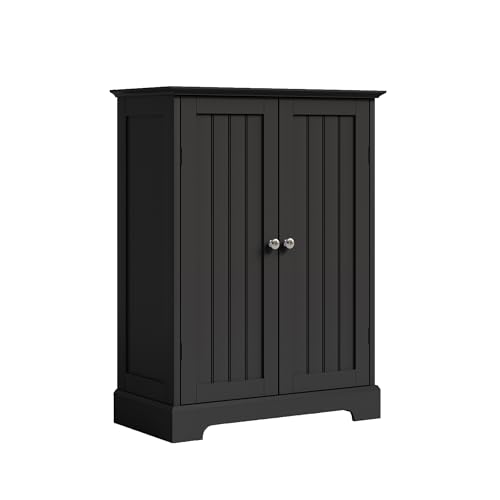 Bathroom Floor Cabinet with 2 Doors and Adjustable Shelves