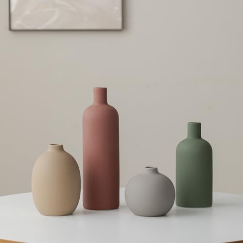 Modern Ceramic Vase Set (4 Count)