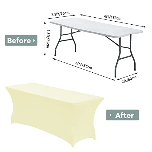 6FT Stretch Spandex Fitted Tablecloth