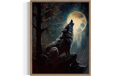 Wolf howling Poster Art Print
