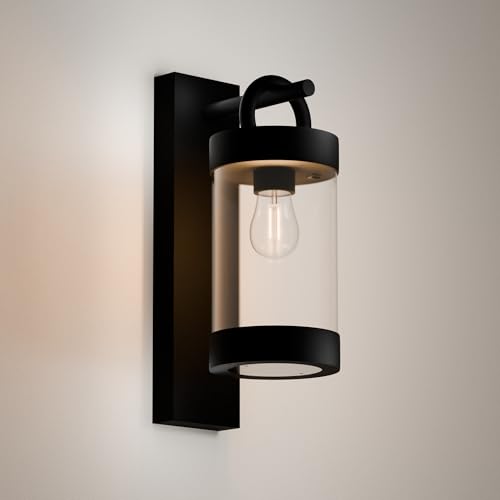 Wall Light Outdoor Lantern with Dusk to Dawn Sensor E26 Bulb