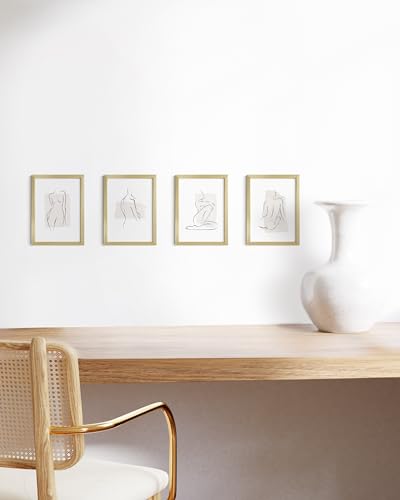 Standalone Gold Aluminum Frame Set of 4 (4 Count)