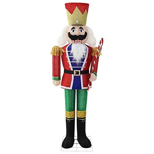 5FT Lighted Nutcracker with Candy Cane for Christmas Decoration