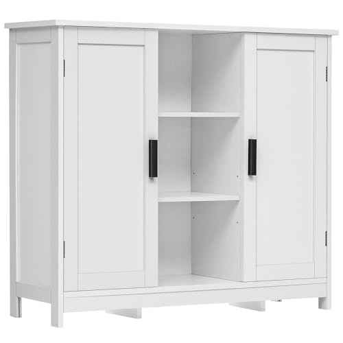 Storage Cabinet with 2 Doors and 4 Storage Shelves