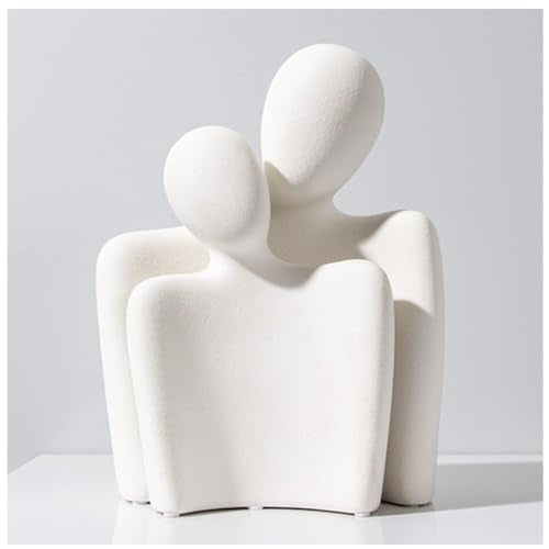 Hugging Couple Statues Ceramic Lover Figurine Characters Book Shelf Coffee Table Decor for Home