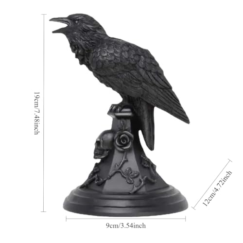 Gothic Black Cat Candle Holder Statue