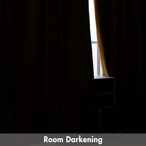 Golden Brown Blackout Velvet Curtains Drapes 90 Inch Long 52"x90" (2 Count)