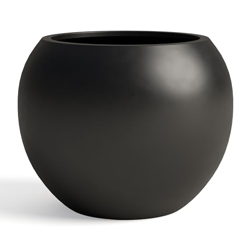 Fiberstone Large Round Planter for Indoor Outdoor Use