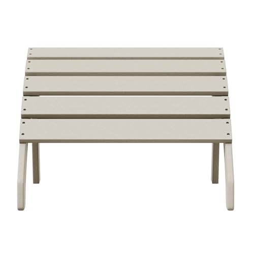 Dylan Outdoor Patio HDPE Adirondack Ottoman Footrest