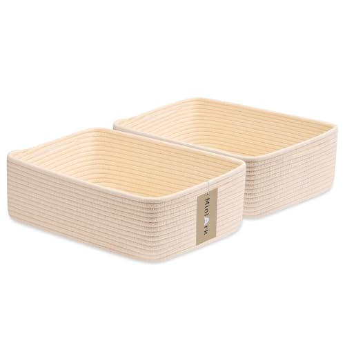 Large Shallow Organizing Baskets 15x11x5.1 Inches (2 Count)