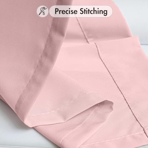 Light Pink Privacy Sheer Curtains 2 Panels 42W x 96L (2 Count)