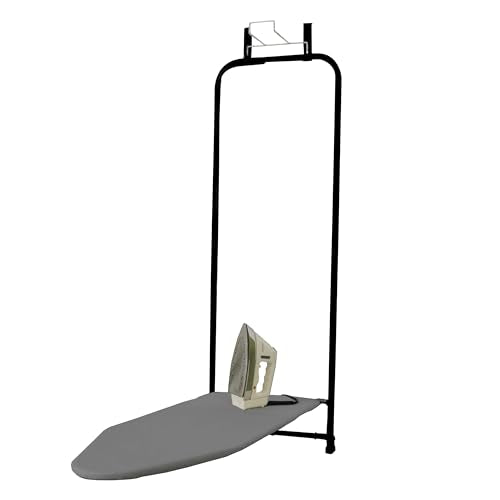 Over‑The‑Door Steel Top Ironing Board with Scorch‑Resistant Cotton Cover