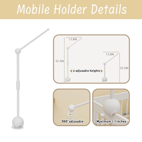 Crib Mobile Arm with Music Box