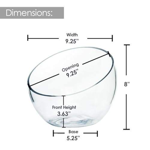Slantted Glass Cut Bubble Bowl