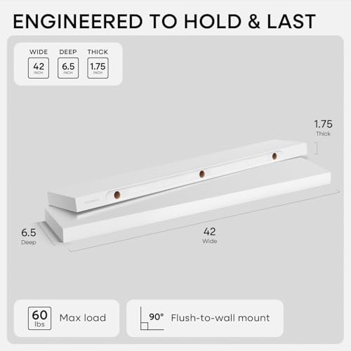 42 Inch Floating Shelves (2 Count)