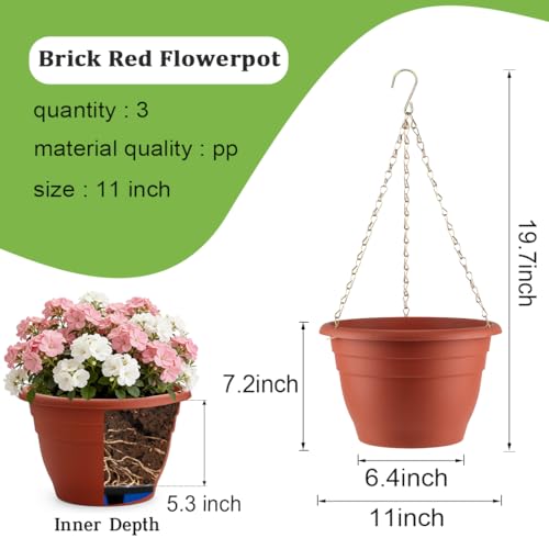 Hanging Planters 11 Inch (3 Count)