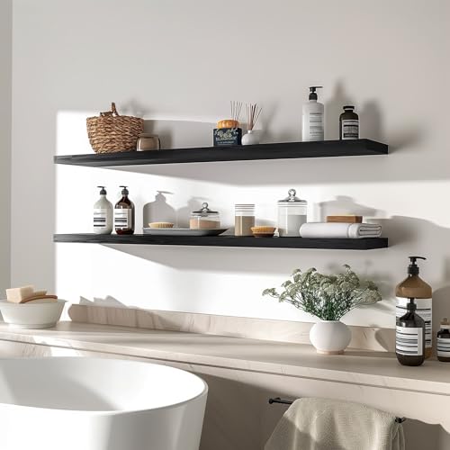 Wood Floating Shelves for Wall Decor (4 Count)