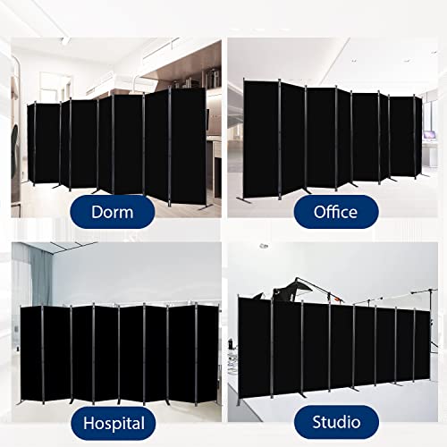 8 Panel Wide Room Divider Wall Screen for Room Separation